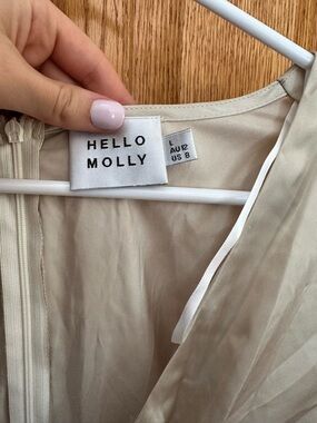Hello Molly Neutral Beige Slip Dress